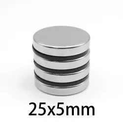 N35 - magnes neodymowy - mocny krążek - 25mm * 5mmN35