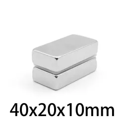 N35 - magnes neodymowy - mocny prostokątny blok - 40mm * 20mm * 10mmN35