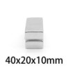 N35 - magnes neodymowy - mocny prostokątny blok - 40mm * 20mm * 10mmN35