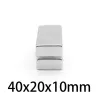 N35 - magnes neodymowy - mocny prostokątny blok - 40mm * 20mm * 10mmN35