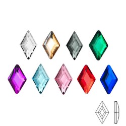 Multicolored crystal rhombus - nail decoration - 20 piecesNail stickers