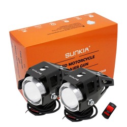 Reflektor motocyklowy LED - 3000lm - CREE Chip - wodoodporny - 2 sztukiŚwiatła