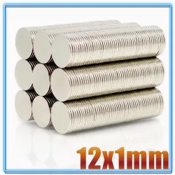 N35 - magnes neodymowy - mocny okrągły krążek - 12mm * 1mmN35