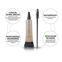 Waterproof eyebrow cream - pigment - with brushMake-Up