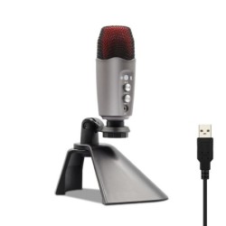 Profesjonalny mikrofon pojemnościowy - z wyjściem słuchawkowym - USBMikrofony