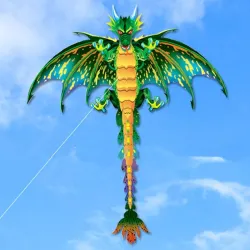 Pterozaur 3D - zielony dinozaur - latawiec - z linką 100 mLatawce