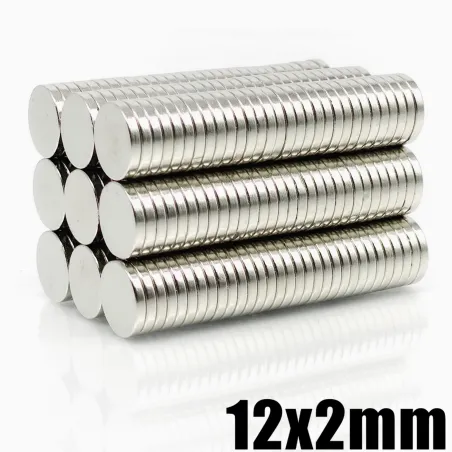 N35 - magnes neodymowy - mocny okrągły krążek - 12mm * 2mmN35