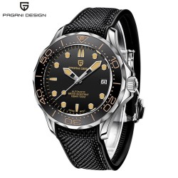 PAGANI DESIGN - modny zegarek automatyczny - nylonowy pasek - czarnyZegarki