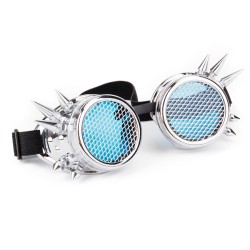Steampunk / vintage round goggles - removable lenses / metal meshSunglasses