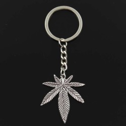 Metalowy brelok z zawieszką w kształcie liścia klonuBreloczki Do Kluczy