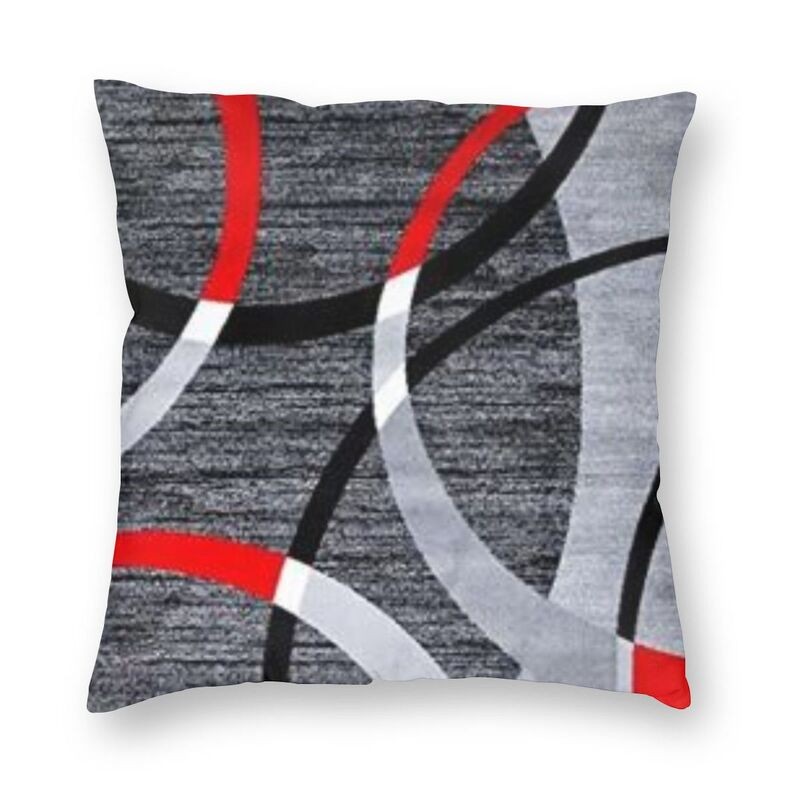 Czerwono / czarno / biała poszewka na poduszkę - 45 cm * 45 cmPoszewek na poduszki
