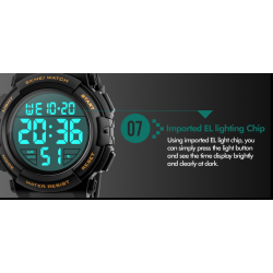 SKMEI - sportowy zegarek elektroniczny - wodoodpornyZegarki