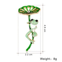 Broszka z lotosem / żabąBroszki