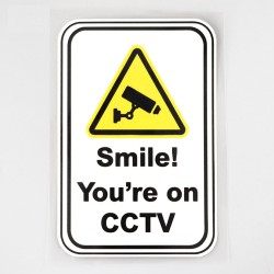 Naklejka ostrzegawcza - UŚMIECHNIJ SIĘ! JESTEŚ NA CCTVBezpieczeństwo