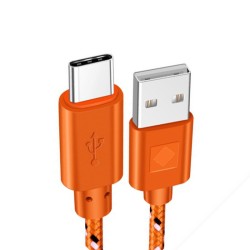 Kabel w oplocie nylonowym - dane / synchronizacja / szybkie ładowanie - USB Typ CKable