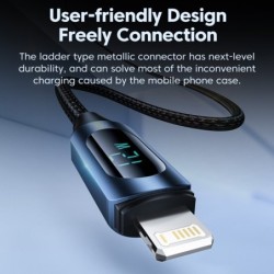 Kabel szybkiego ładowania USB - do iPhone'a - z wyświetlaczem LEDKable