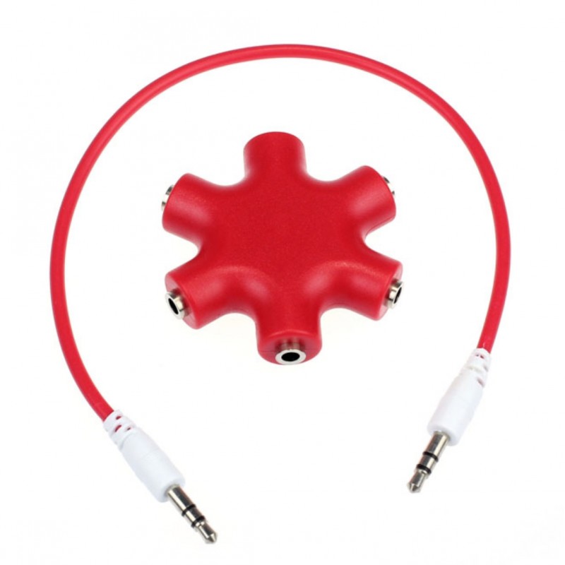 3.5mm jack audio splitter - 1 to 5Cables