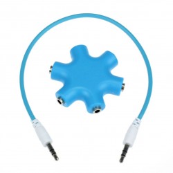 Rozdzielacz audio jack 3,5 mm - 1 do 5Kable