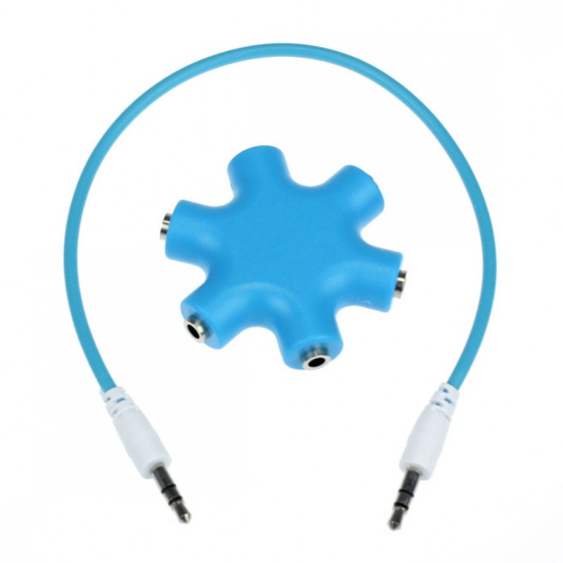 Rozdzielacz audio jack 3,5 mm - 1 do 5Kable