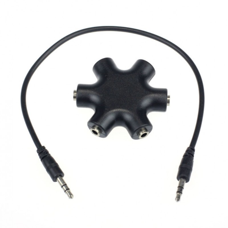 3.5mm jack audio splitter - 1 to 5Cables