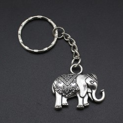 Vintage silver elephant - keychainKeyrings