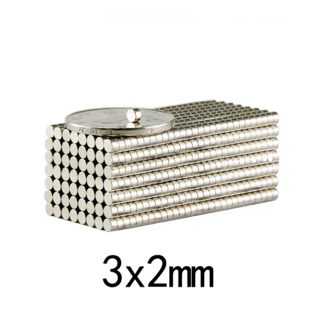 N35 - magnes neodymowy - mocny krążek - 3mm * 2mm - 100 sztukN35