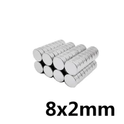 N35 - magnes neodymowy - mocny krążek - 8mm * 2mmN35