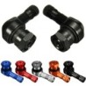 Motorcycle air valve - cap - 90 degree angle - aluminum alloy - 2 piecesMotorbike parts