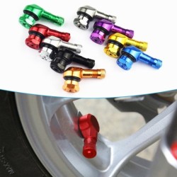 Motorcycle air valve - cap - 90 degree angle - aluminum alloy - 2 piecesMotorbike parts