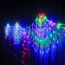 Kolorowa pawia siatka - sznurkowe lampki LED - 3 MŚwięta Bożego Narodzenia