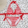 Seksowny komplet bikini w paskiStroje Kąpielowe