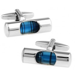 French style cufflinks - blue water levelCufflinks
