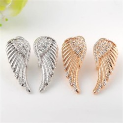 Vintage style earrings - crystal angel wingsEarrings