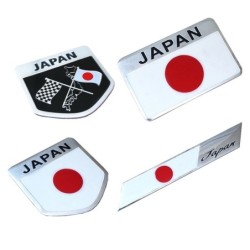 Aluminum car sticker - emblem - Japan flagStickers