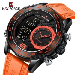 NAVIFORCE - militarny zegarek sportowy - kwarcowy - LCD - świecący - wodoodpornyZegarki