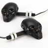 Motorcycle turn signal lights - black skull - LED - amber light - 12V - 2 piecesTurning lights