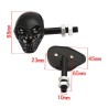 Motorcycle turn signal lights - black skull - LED - amber light - 12V - 2 piecesTurning lights