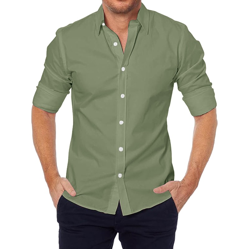 Elegancka koszula z długim rękawem - z zamkiem / guzikami - slim fitT-shirt