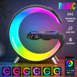 Lampka nocna LED - RGB - USB - budzik / głośnik / kontrola aplikacjiZegary