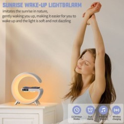 Lampka nocna LED - RGB - USB - budzik / głośnik / kontrola aplikacjiZegary