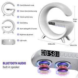 Lampka nocna LED - RGB - USB - budzik / głośnik / kontrola aplikacjiZegary
