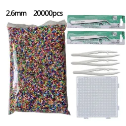 Koraliki Hama - 2,6mm - szablon - pęseta - zestaw - zabawka edukacyjna - 20000 sztukEdukacja