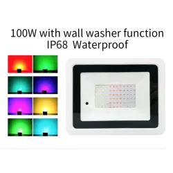 Naświetlacz LED RGB - zewnętrzny reflektor - pilot - wodoodporny - 220V / 110V - 20W - 30W - 50W - 100WReflektory