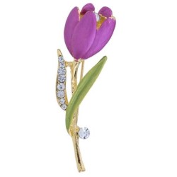 Broszka w kształcie kwiatka - róże/tulipanyBroszki