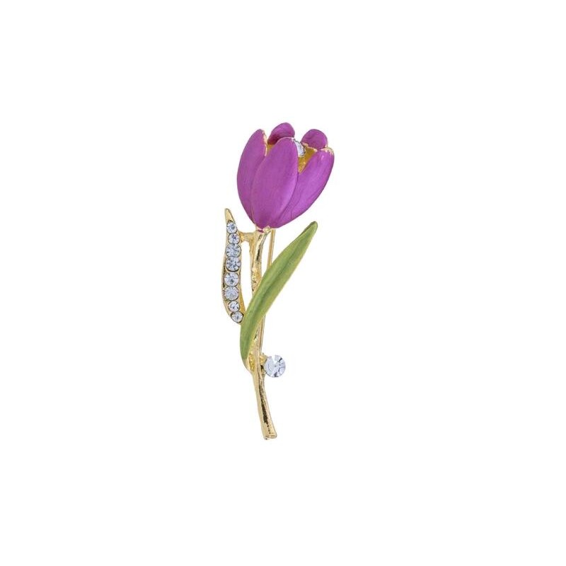 Broszka w kształcie kwiatka - róże/tulipanyBroszki