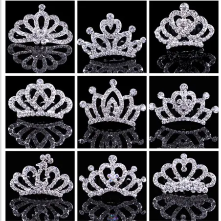 Crystal crown tiara - hair clipHair clips
