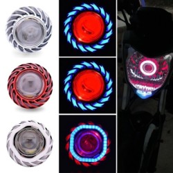 Motorcycle headlight - LED projector - single light - angel / devil eyesTurning lights