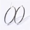 Big hoop earrings - with black crystalsEarrings