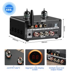 AIYIMA T9 PRO - APTX HD Bluetooth audio amplifier - 100W * 2 - HiFi Stereo with VU meterAmplifiers