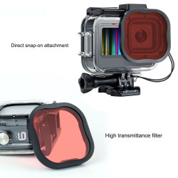 Wodoodporna obudowa z filtrami do GoPro Hero 9 - 10 - 11 - 12 - obudowa ochronnaObiektywów & filtry